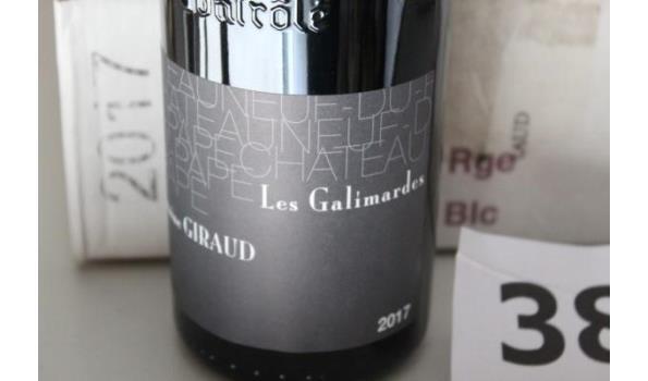 12 flessen à 75cl rode wijn Domaine Giraud, Les Galimardes, Chateauneuf-du-Pape, 2017